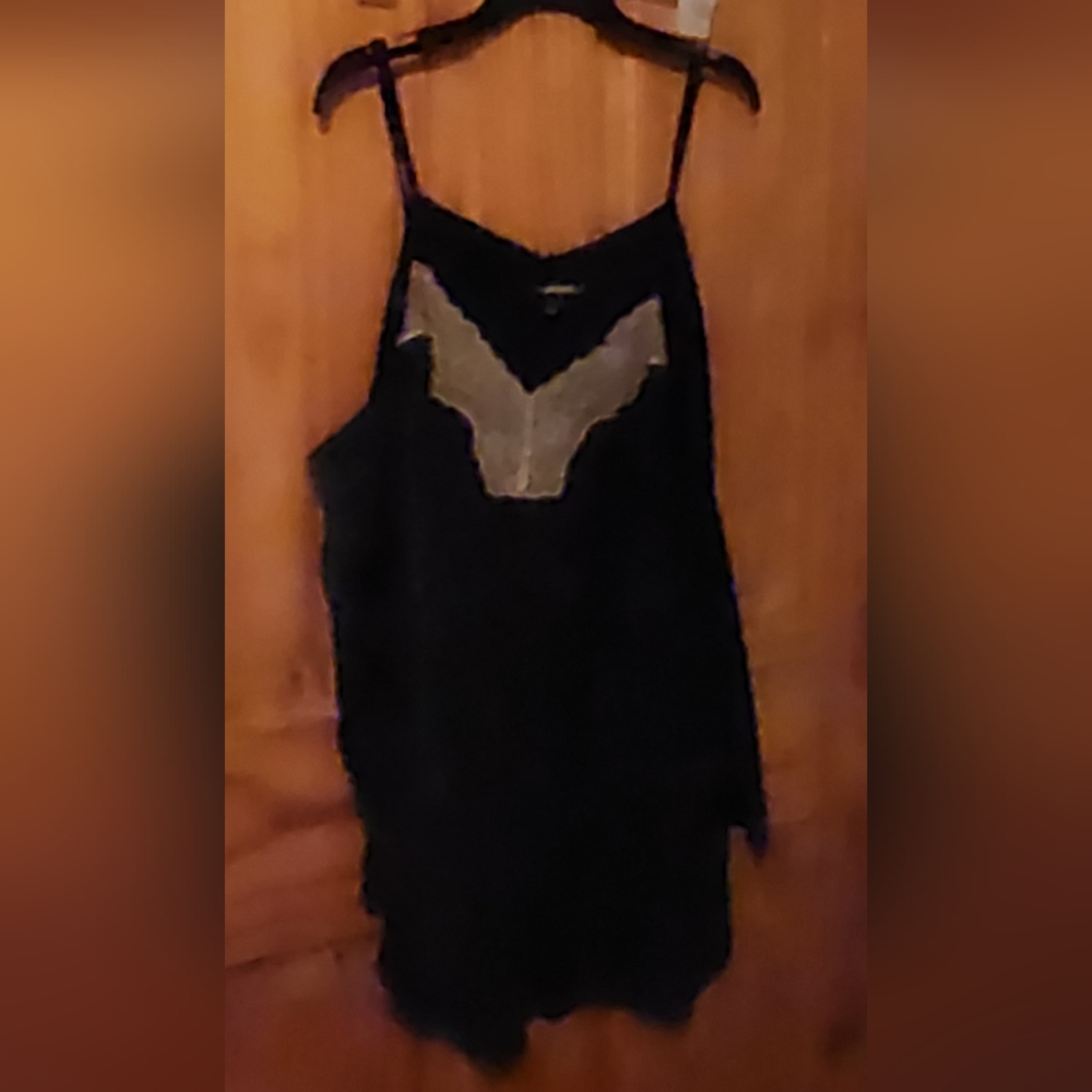 Denim 24/7 Black and Cream Camisole